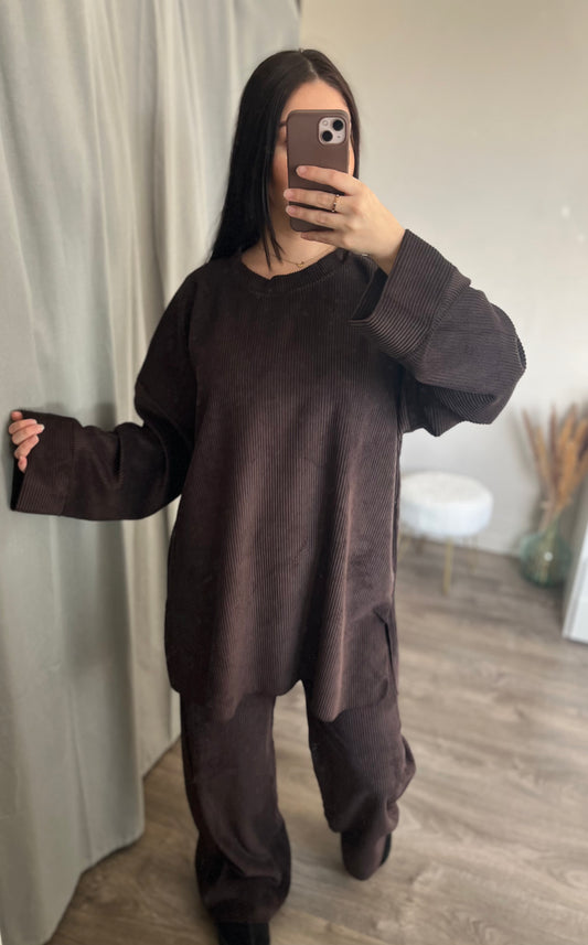 Ensemble ￼velours, chocolat