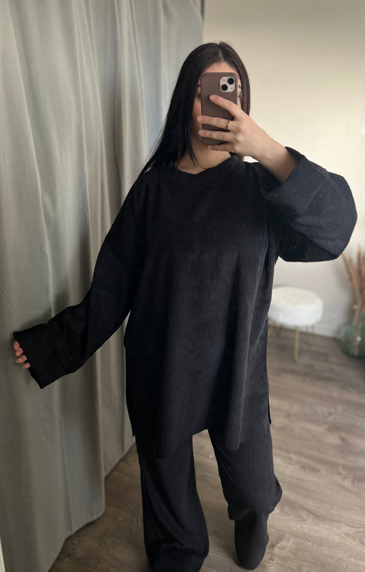 Ensemble velours, noir